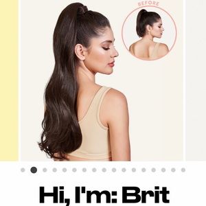 insert name here champagne blonde brit ponytail